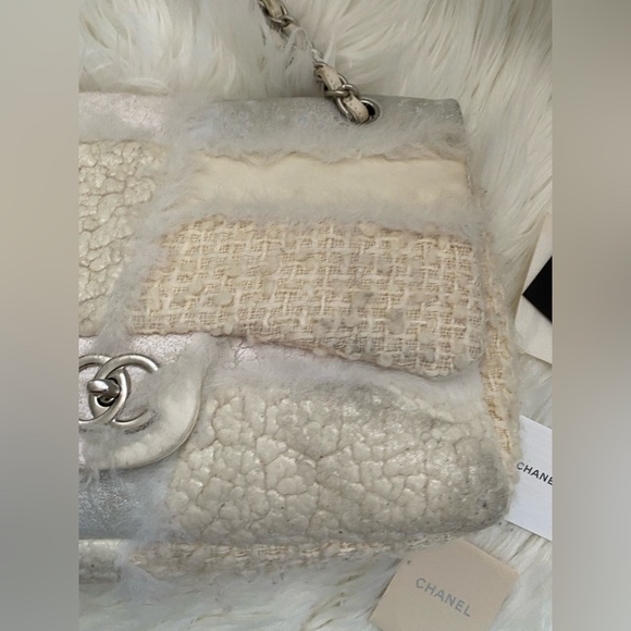 Chanel Patchwork Tweed Timeless Classic Rare with Chain Shoulder bag Authentic - Picture 10 of 17